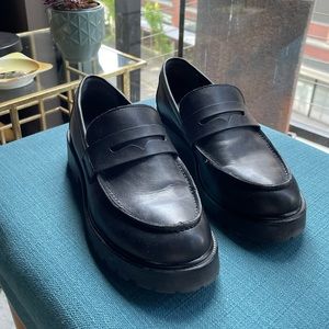 Steve Madden Black Chunky Loafers